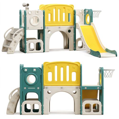 MOCUTEEN 8-in-1 Toddler Slide Playset