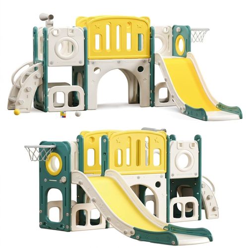 MOCUTEEN Large 8-in-1 Toddler Slide Set